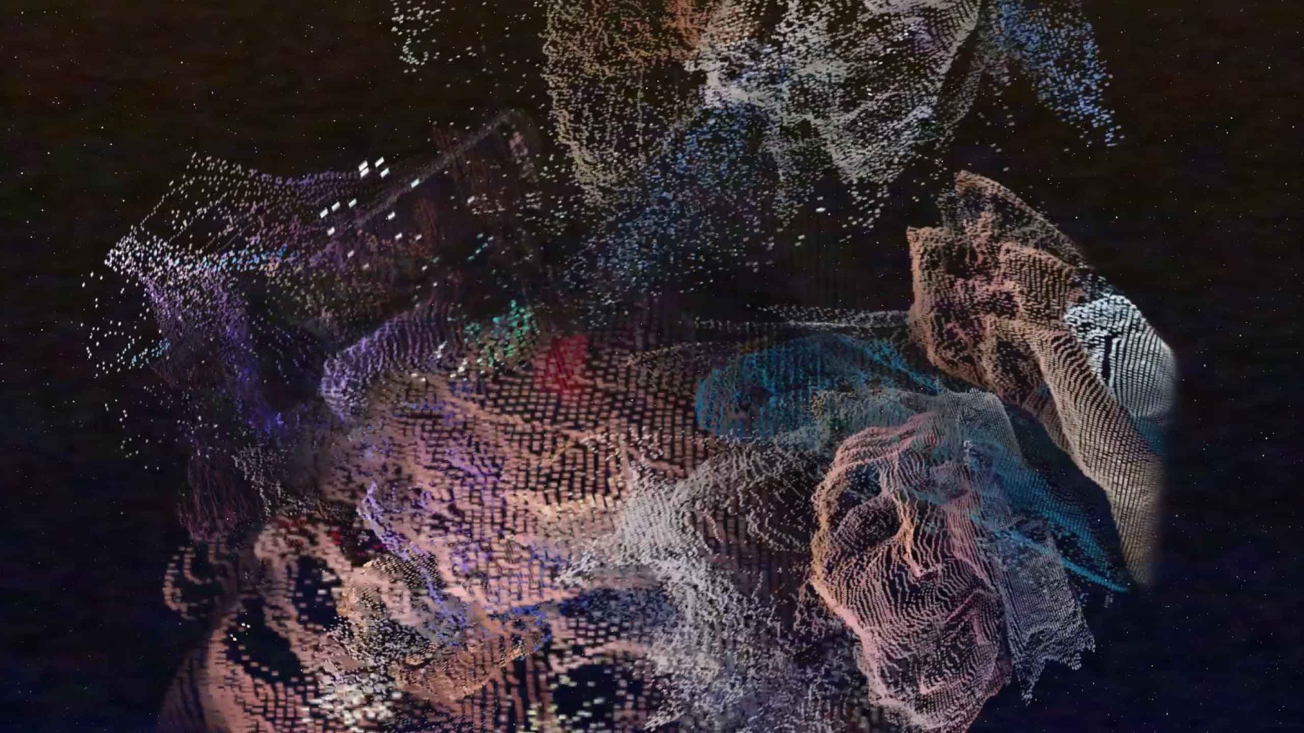 夜晚中的面對面對談